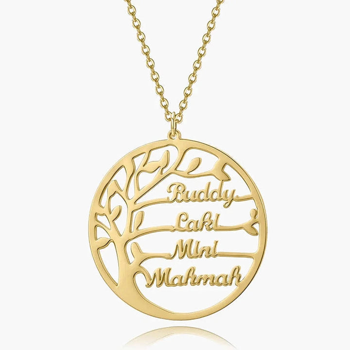 Family Tree Name Necklace