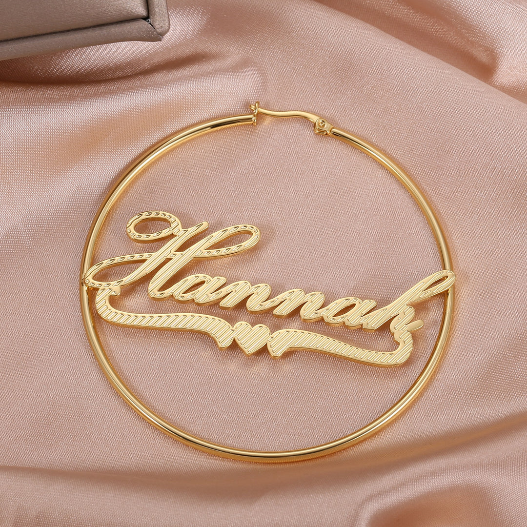 Hoop Earrings With Name