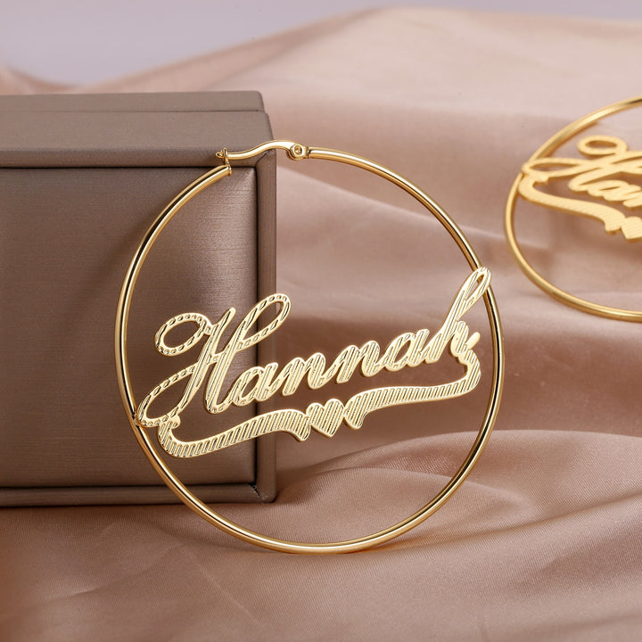 Hoop Earrings With Name