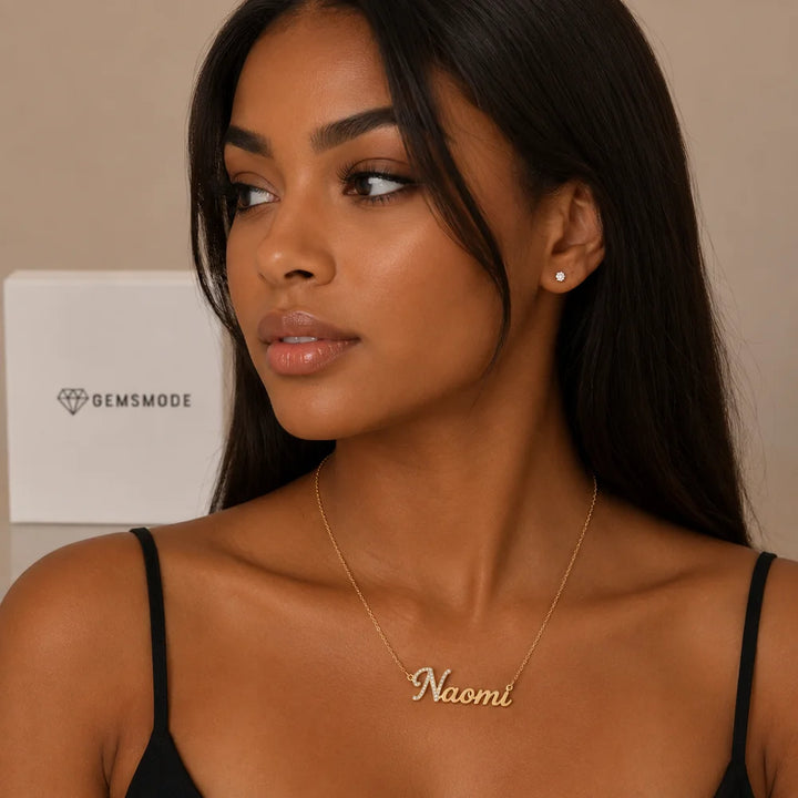 Iced Initial Name Necklace