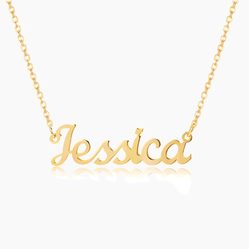 Gold custom name necklace 