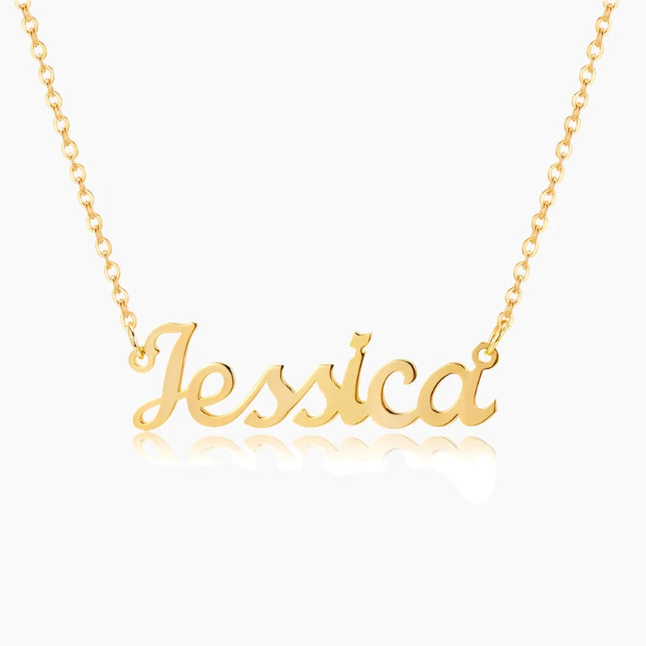 Gold custom name necklace 