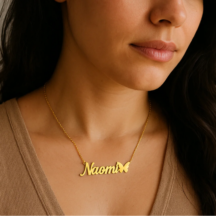 Butterfly Name Necklace