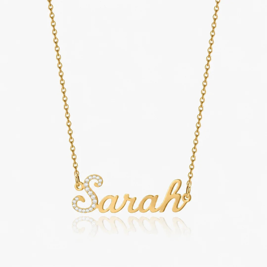 Iced Initial Name Necklace