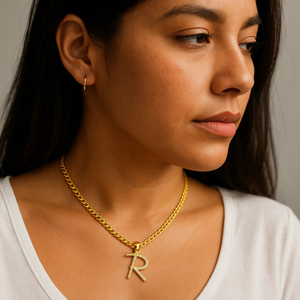 Iced Initial Necklace