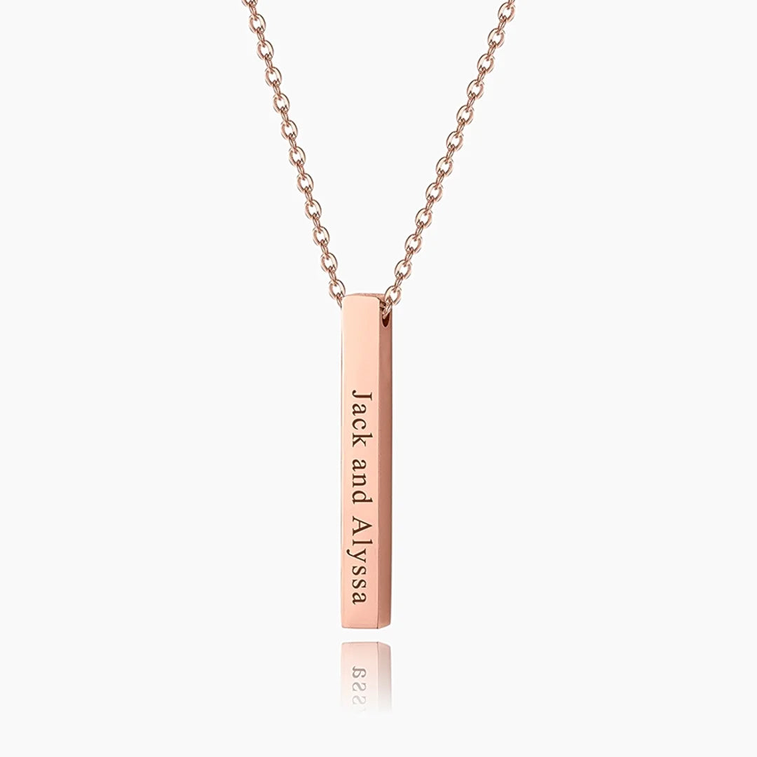 Engraved Bar Name Necklace