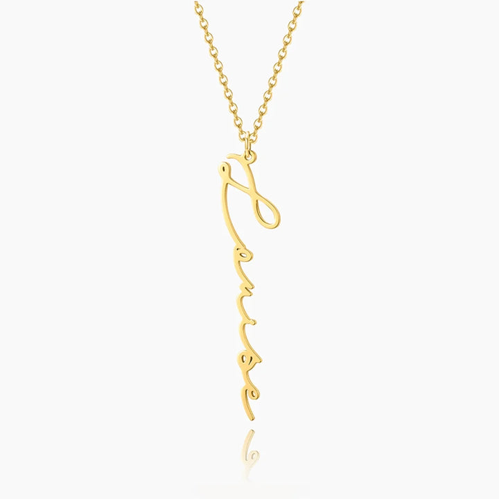 Vertical Signature Name Necklace