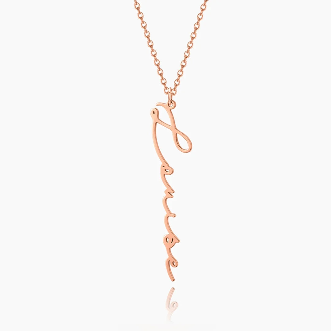 Vertical Signature Name Necklace