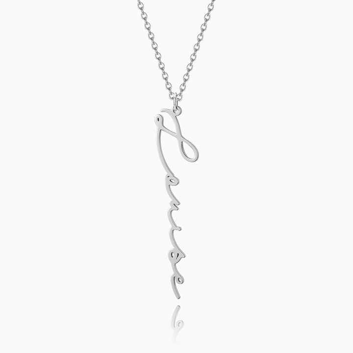 Vertical Signature Name Necklace