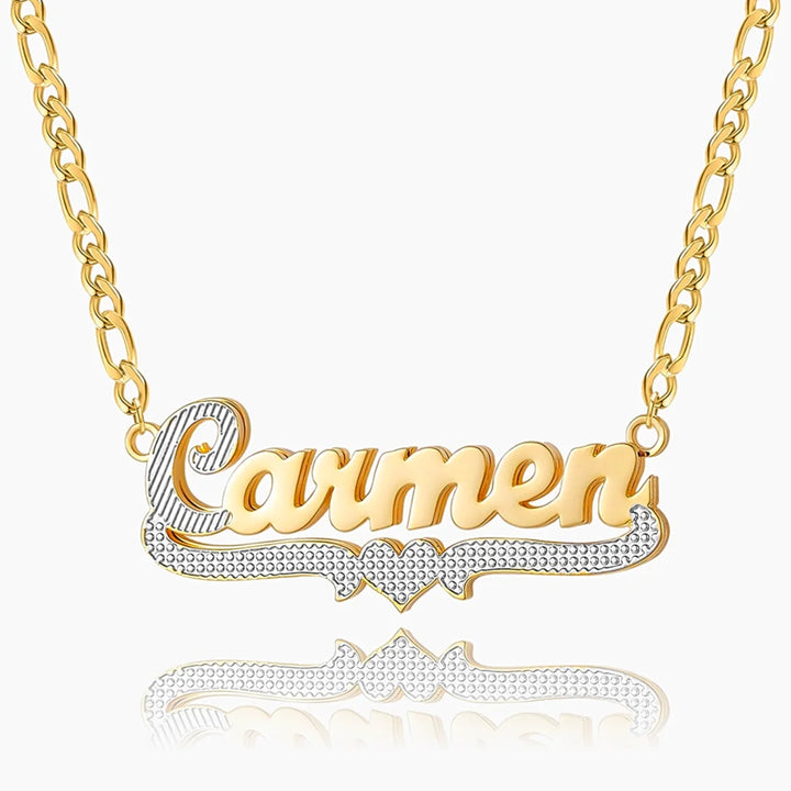 Double Plated Cursive Name Necklace