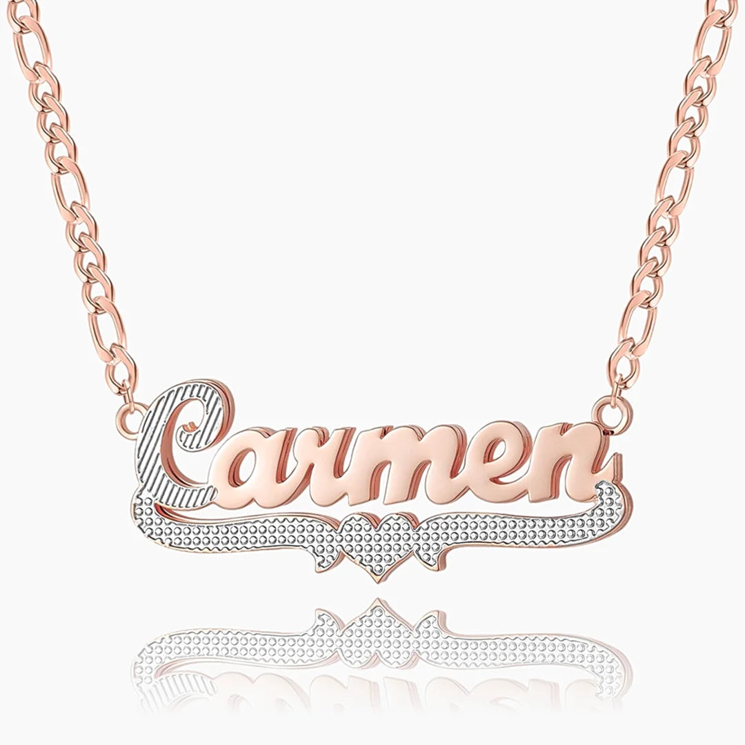 Double Plated Cursive Name Necklace