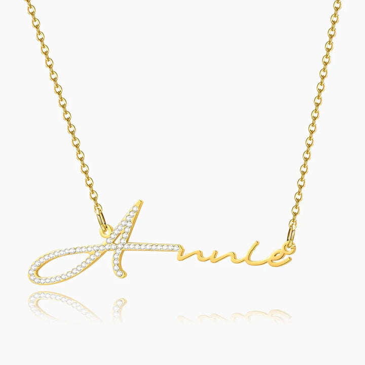 Iced Signature Name Necklace