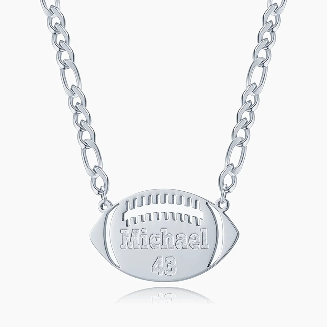 Personalized American Football Necklace