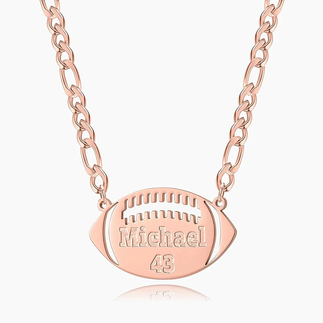 Personalized American Football Necklace