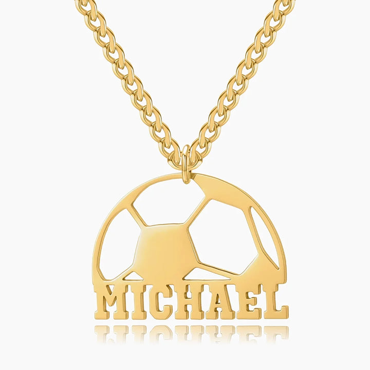 Personalized Soccer Ball Name Necklace