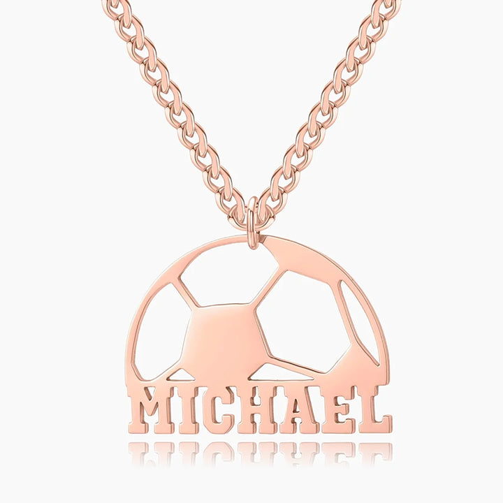 Personalized Soccer Ball Name Necklace