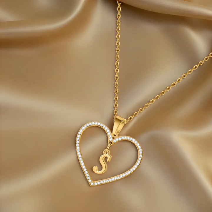 Initial Heart Necklace