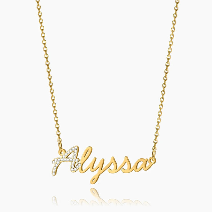 Iced Initial Name Necklace