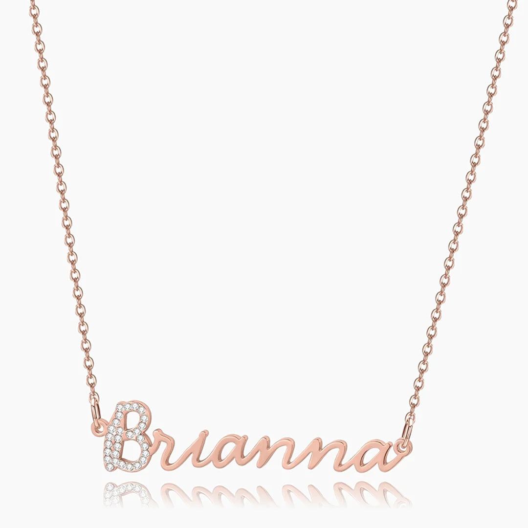 Iced Initial Name Necklace