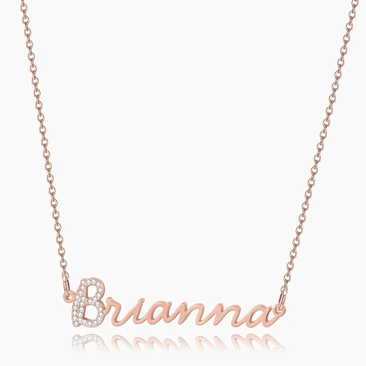 Iced Initial Name Necklace