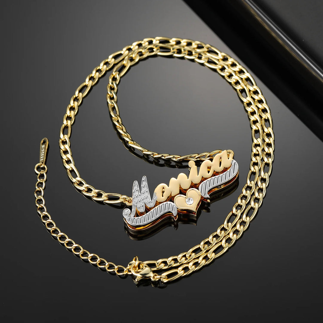 Double Plated Customized Name Necklace