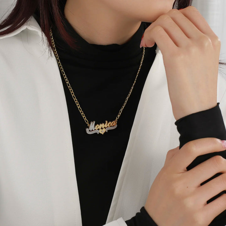 Double Plated Customized Name Necklace
