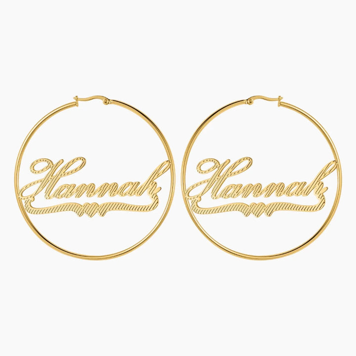 Hoop Earrings With Name