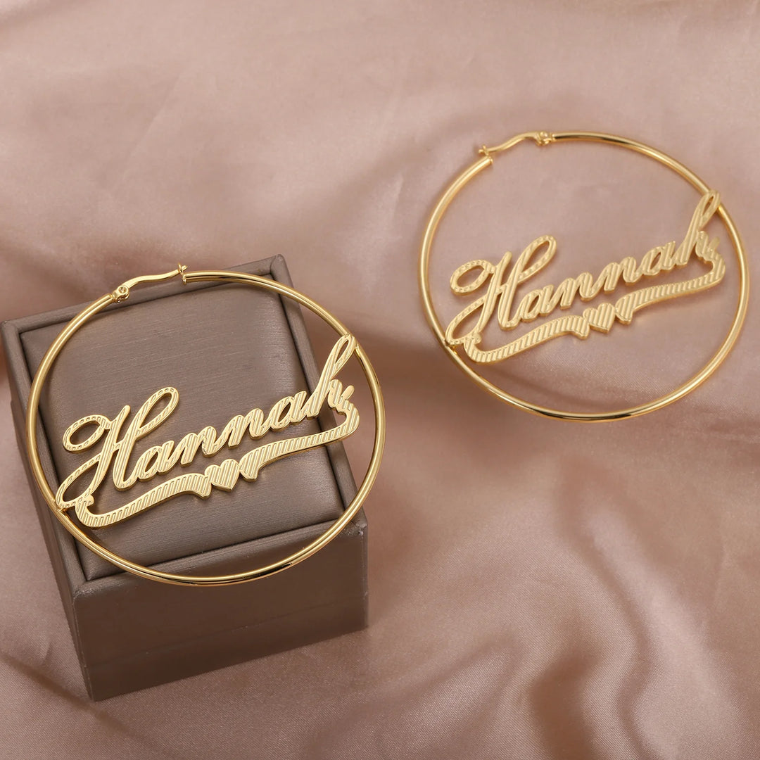 Hoop Earrings With Name