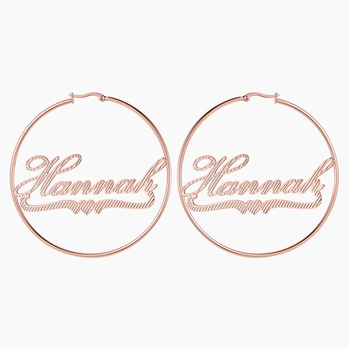 Hoop Earrings With Name