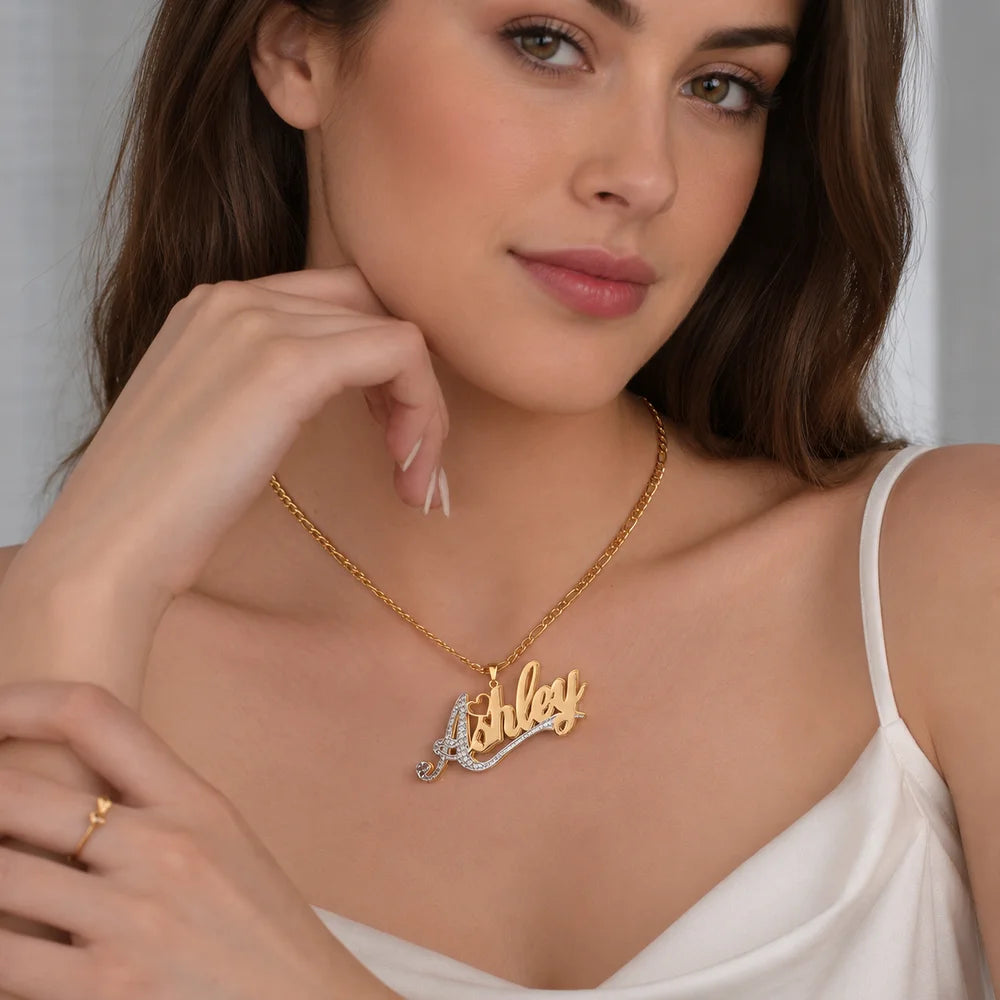 Double Plated First Letter Name Necklace