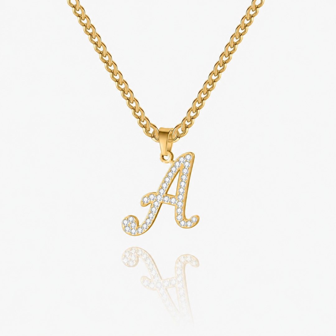 Iced Initial Necklace