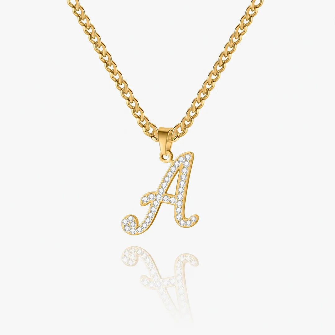 Personalized Iced Initial Necklace