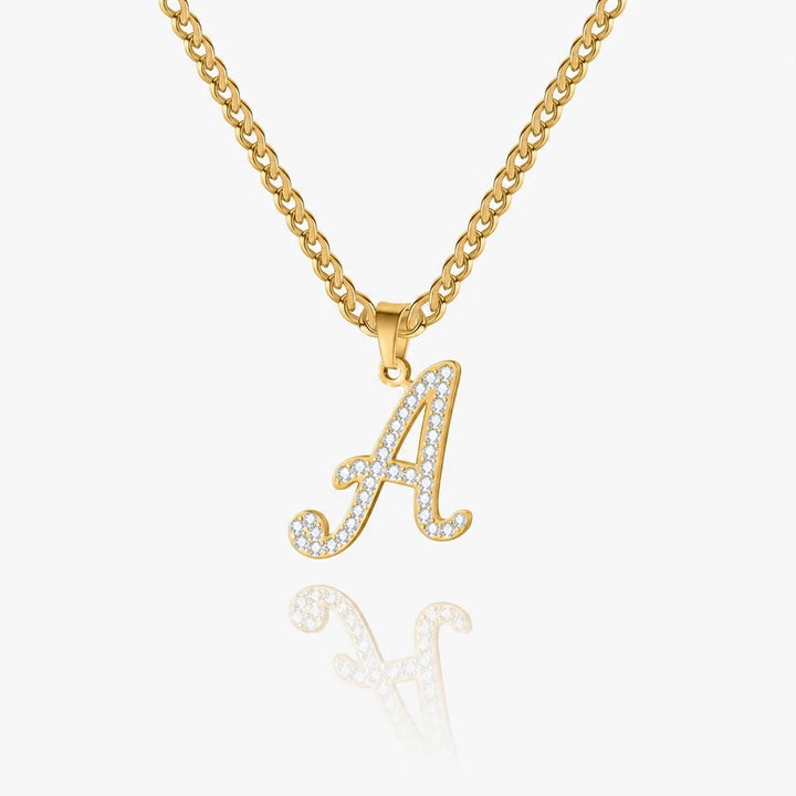 Personalized Iced Initial Necklace