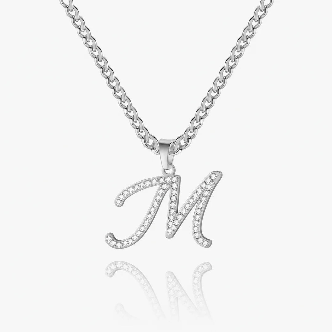 Personalized Iced Initial Necklace