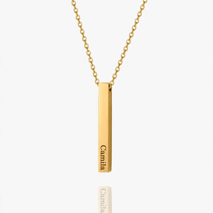 Engraved Bar Name Necklace