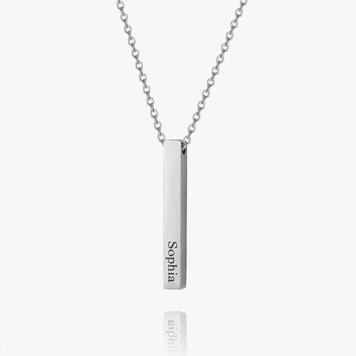 Engraved Bar Name Necklace