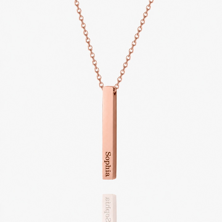 Engraved Bar Name Necklace