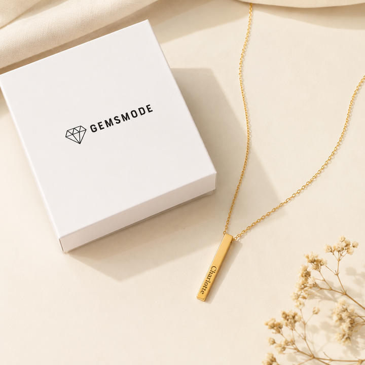 Engraved Bar Name Necklace
