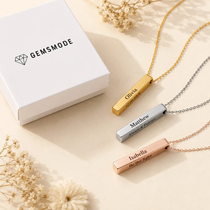Personalized Bar Name Necklace