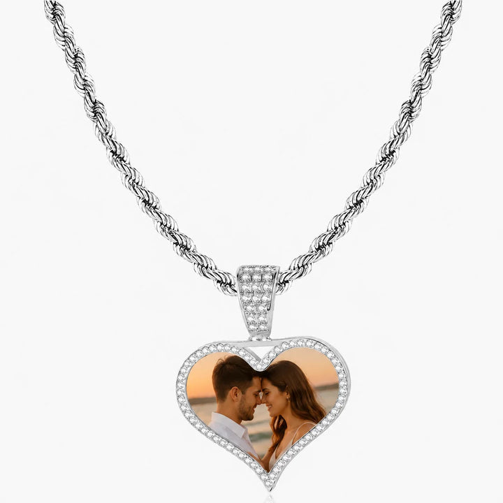 Personalized Heart Photo Necklace