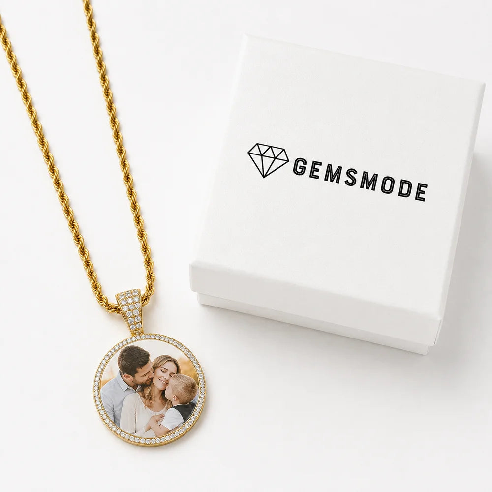 Personalized Round Photo Necklace
