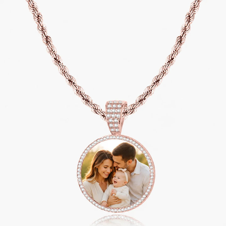 Personalized Round Photo Necklace