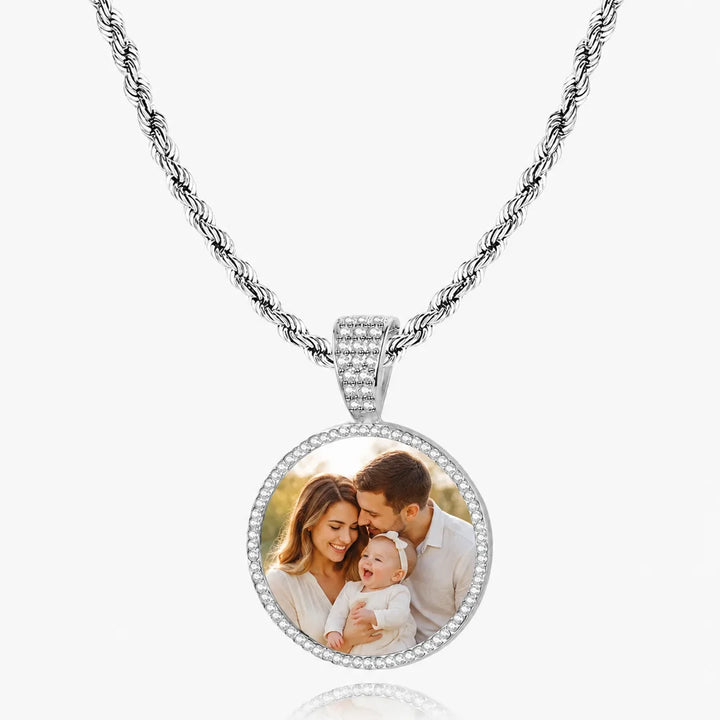 Personalized Round Photo Necklace
