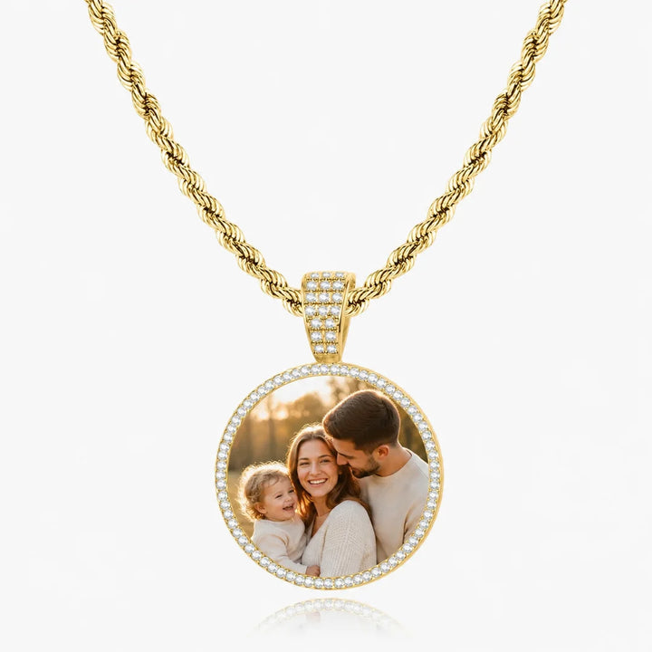 Personalized Round Photo Necklace