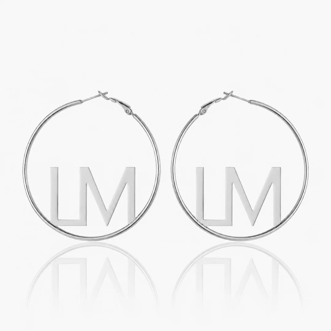 Personalized Initials Hoop Earrings