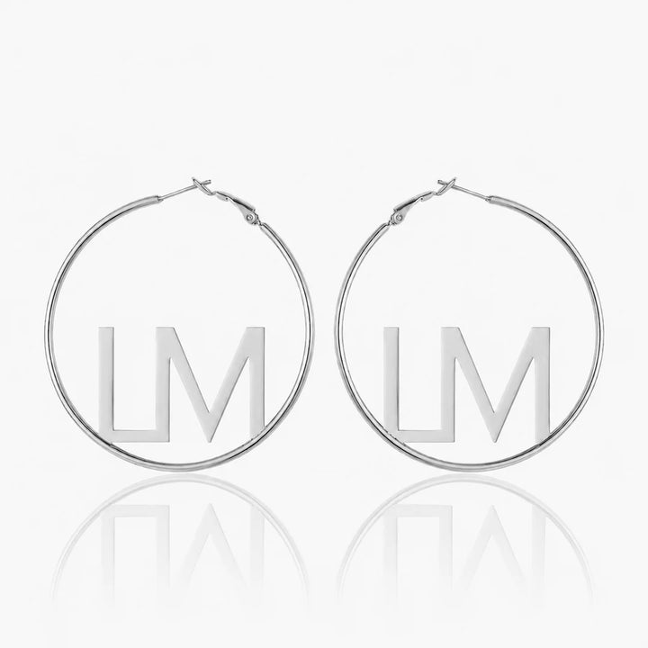 Personalized Initials Hoop Earrings