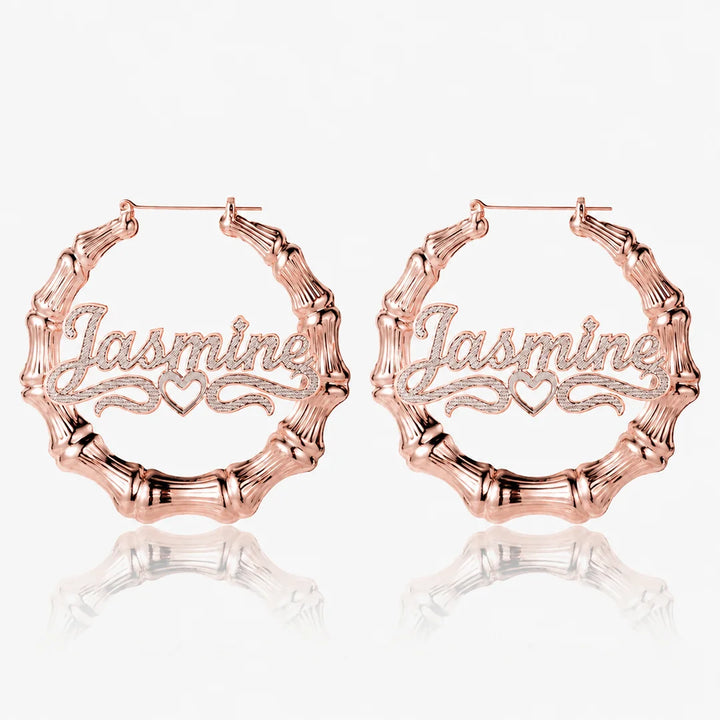 Personalized Two Tone Name Earrings