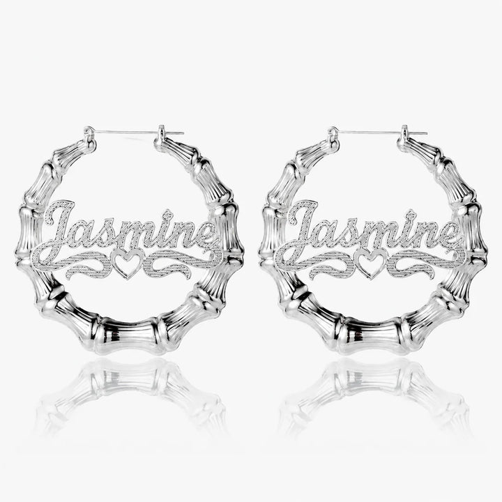 Personalized Two Tone Name Earrings