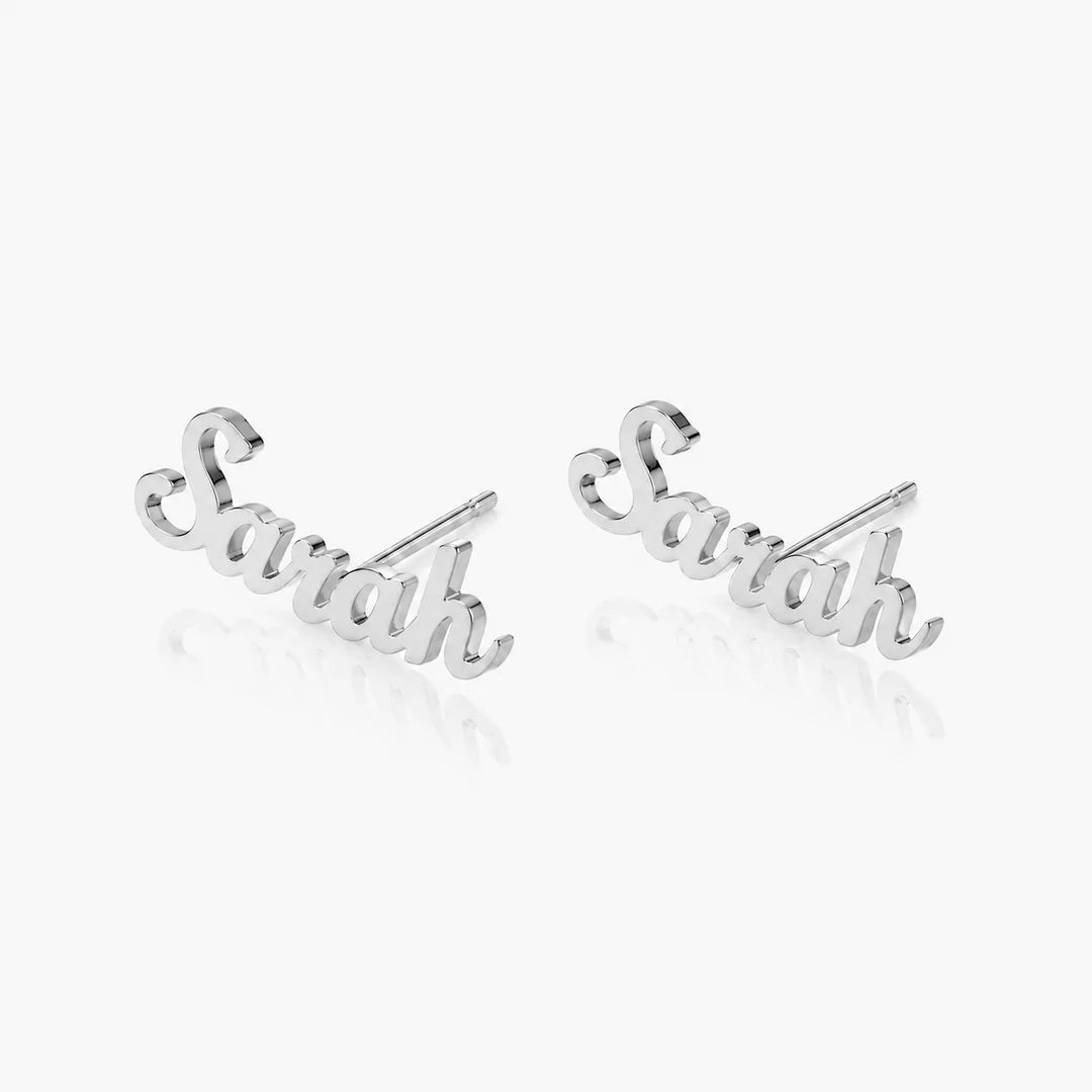 Personalized Name Stud Earrings