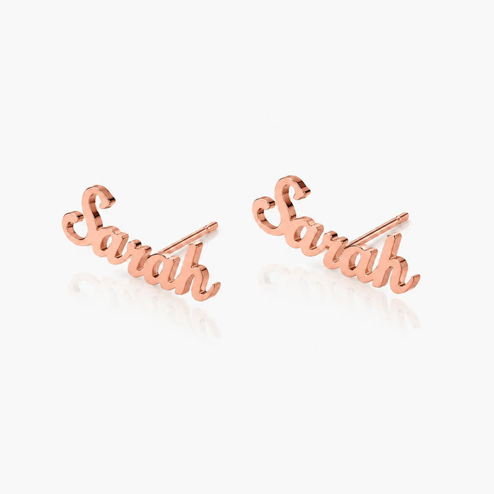 Personalized Name Stud Earrings